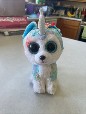 Ty Inc. Beanie Boo Helena Unicorn Dog Stuffed Animal One Size Multicolor